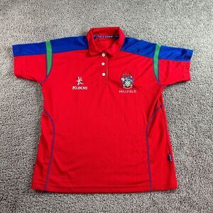 Kukri Shirt Mens Large Red Blue Millfield Short Sleeve Rugby Polo